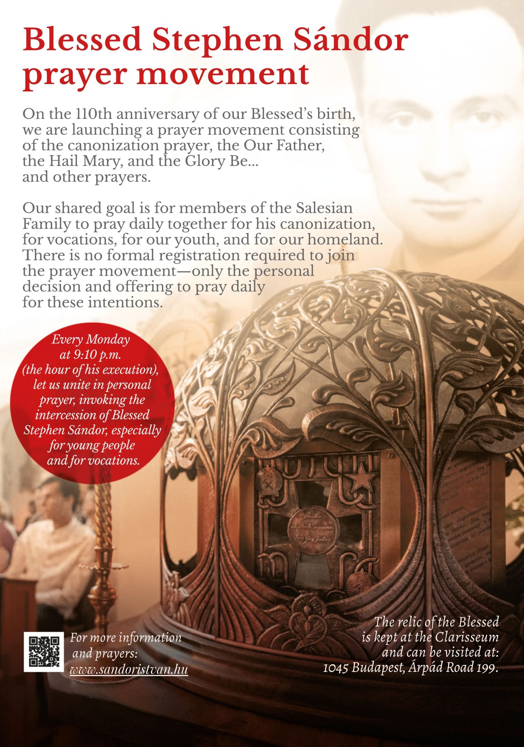 Blessed Stephen Sándor Prayer movement